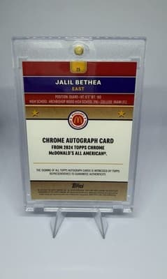2024 Topps Chrome McDonald's Autograph Rookie Jalil Bethea Refractor /75 - Thumbnail 2