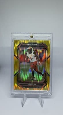 2023 Panini Prizm Draft Picks Gold Shock Prizm DJ Moore /49 #32