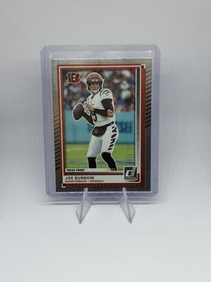 2022 Donruss Joe Burrow Cincinnati Bengals Press Proof Football /199 #214