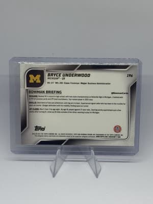 2025 Bowman University Chrome Bryce Underwood Pink Lava Refractor (1st) #196 - Thumbnail 2