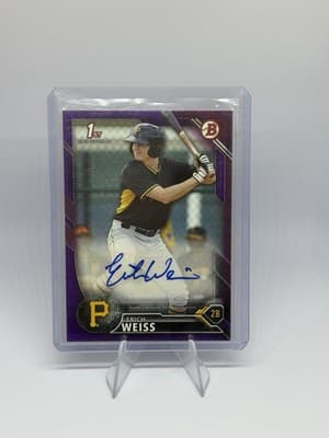 Bowman 2016 Erich Weiss 🔥Autograph🔥 Purple /250 Rookie Pittsburgh Pirates