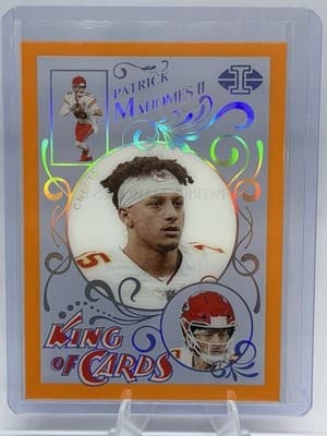 Panini Illusions 2021 Patrick Mahomes II Chiefs King of Cards Insert Orange KC-1
