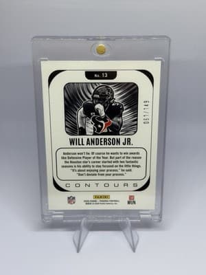 Panini 2025 Phoenix Will Anderson Jr. Texans Contours Yellow Pyramids /149 - Thumbnail 2