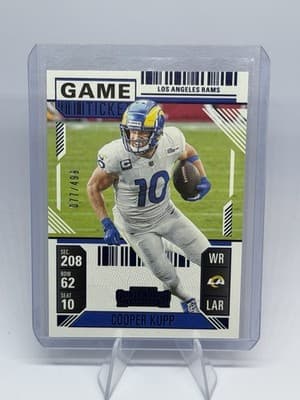 Panini Contenders Football 2024 Cooper Kupp #58 Blue Game Ticket 077/499