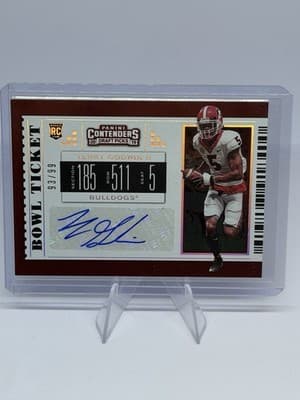 Panini Contenders Draft Picks 2019 Terry Godwin II Bowl Ticket Auto RC #164 /99