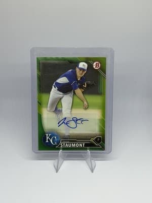 2016 Bowman Josh Staumont Royals Green 🔥Auto /99🔥 RC