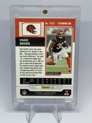 Panini Contenders 2023 Chase Brown Bengals Rookie Ticket Variation #TS5V - Thumbnail 2