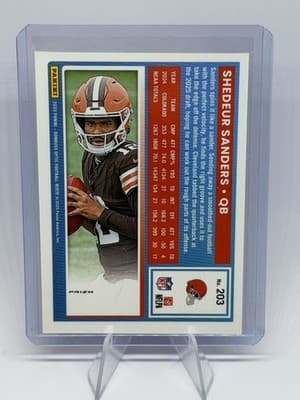 Panini 2025 Donruss Optic Shedeur Sanders Browns Rated Rookie Blue Hyper #203 - Thumbnail 2