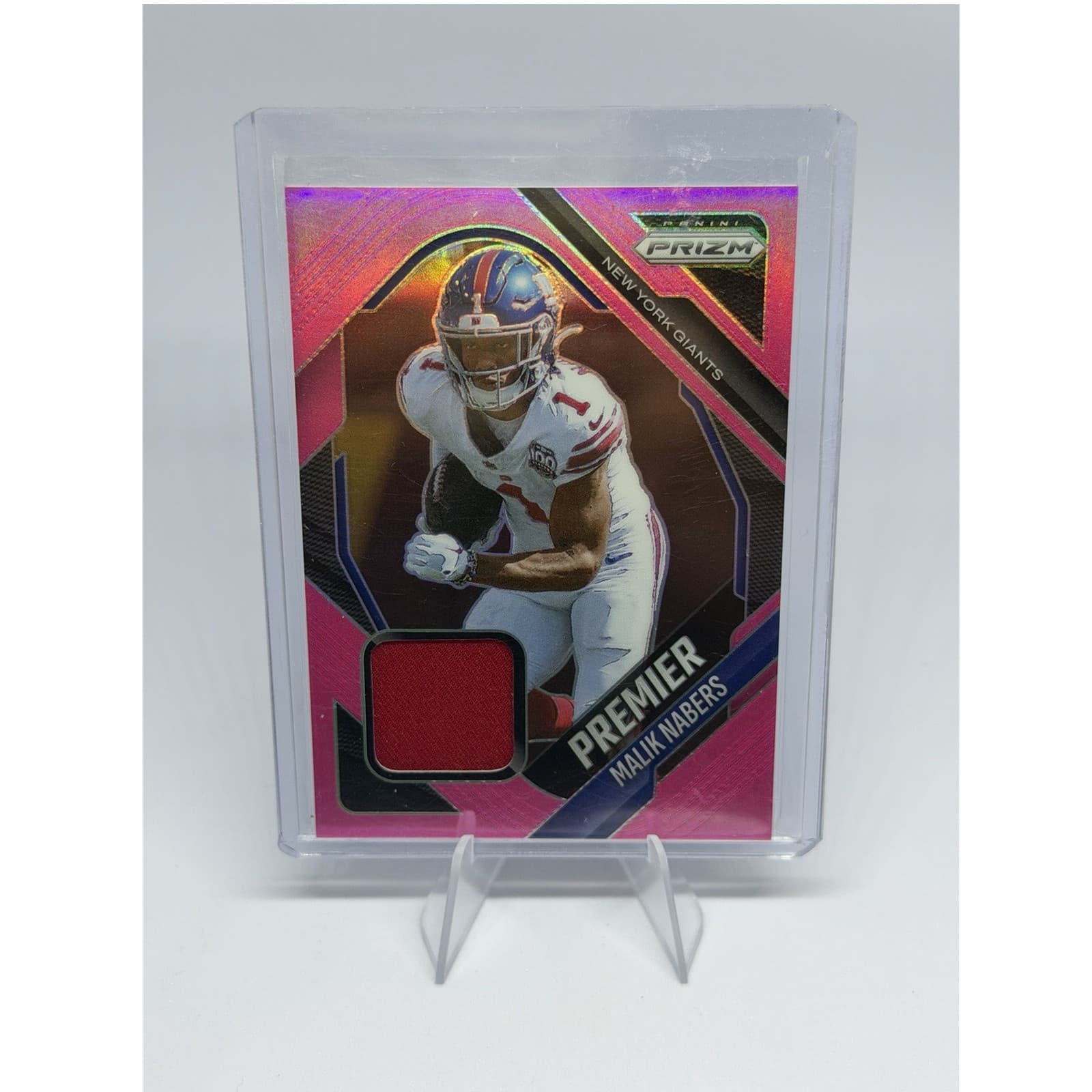 Panini Prizm 2025 Malik Nabers Premier Jerseys Pink Prizm Giants #PJY-MNS