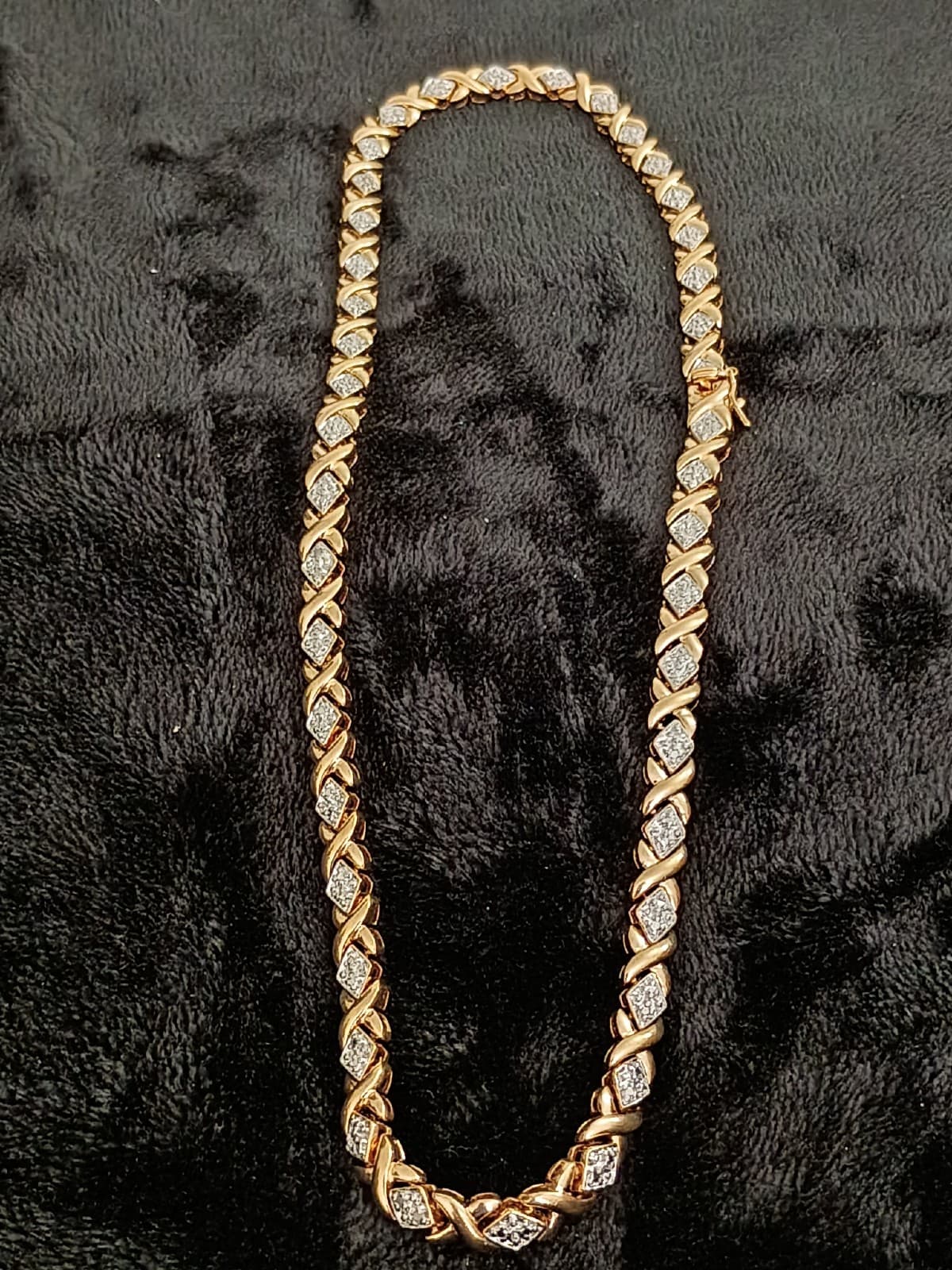 Gold over Sterling silver X&O necklace