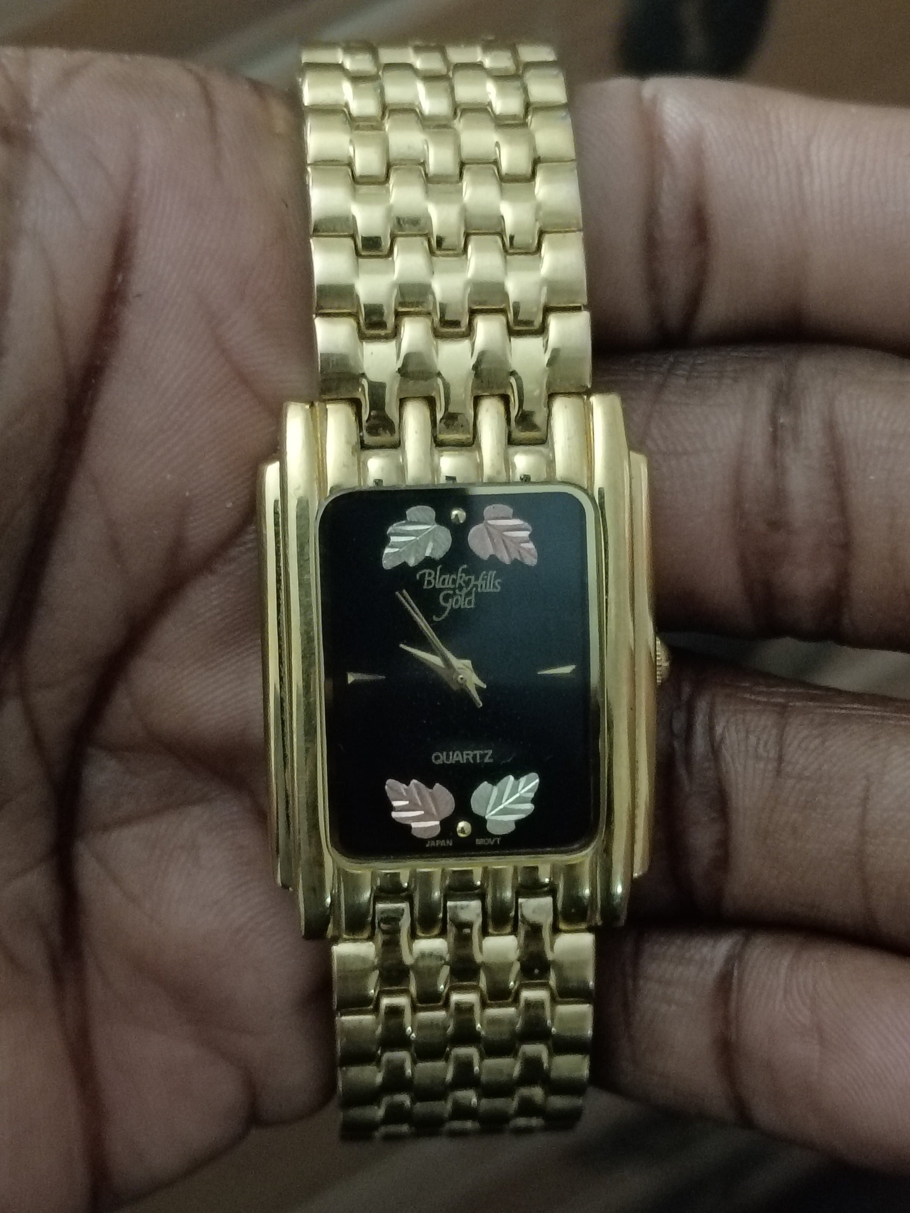 Black Hills Gold Rectangular Face Expansion Band Watch - Thumbnail 3