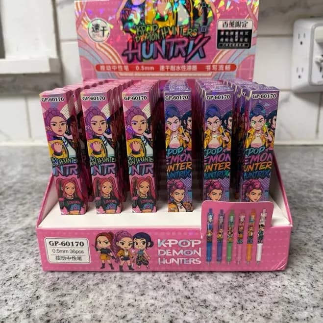K-Pop Demon Hunter Gel Pens Box of 36 - Thumbnail 4
