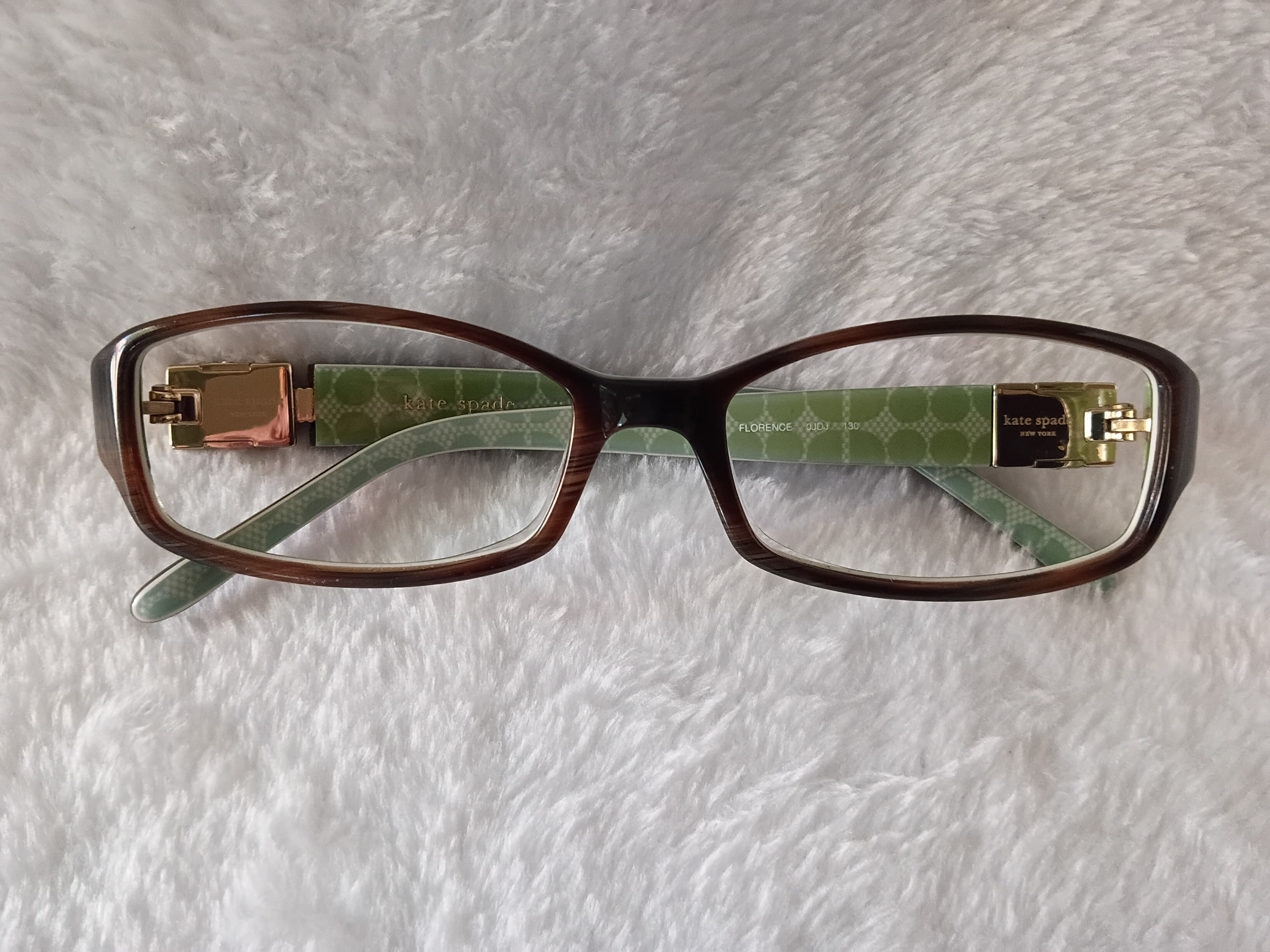 Kate Spade Florence Eyeglasses Brown/Green 130mm - Thumbnail 4
