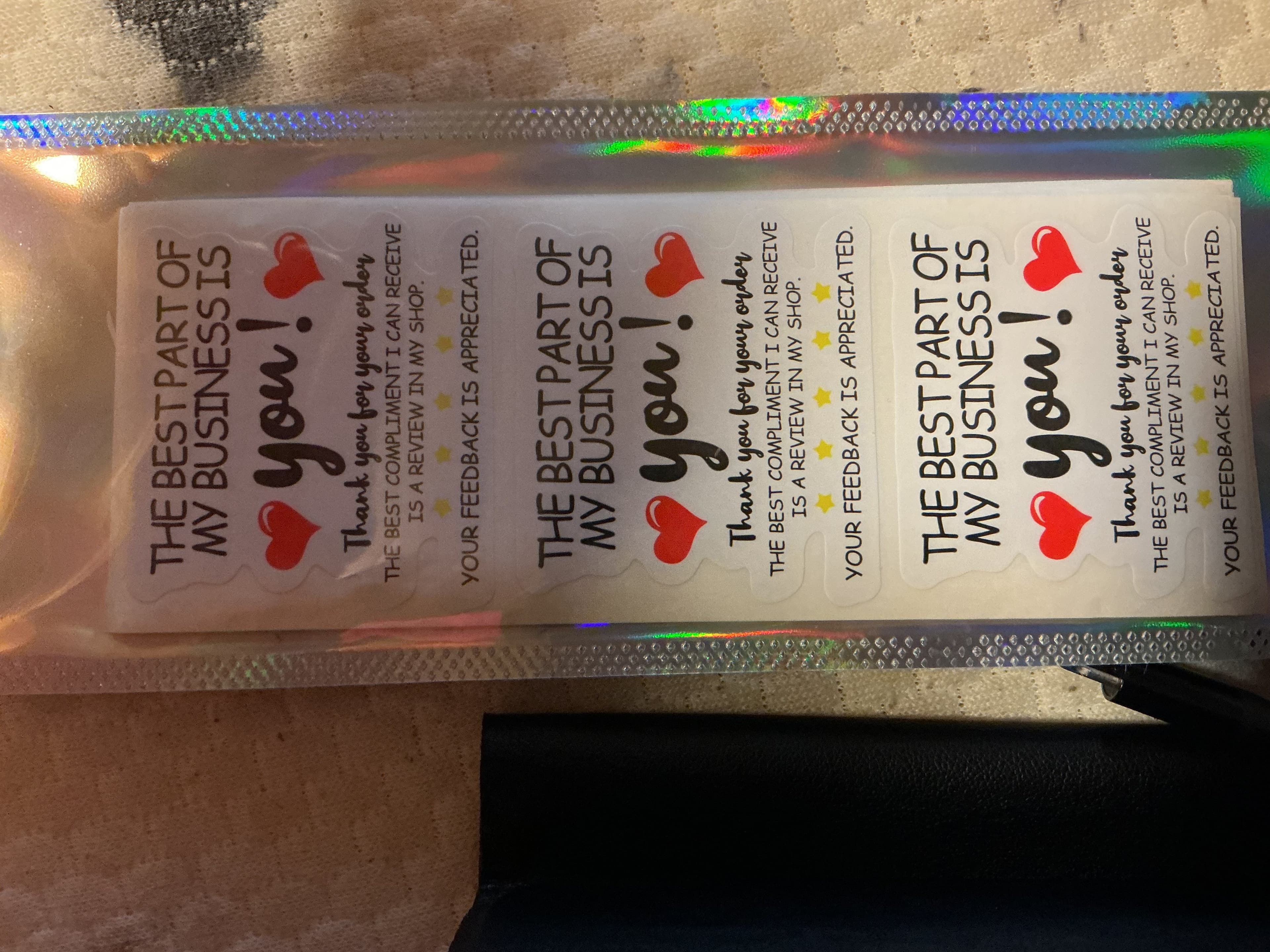 ★ 50 Best Part of My Business Is You Thank You Stickers Small Business