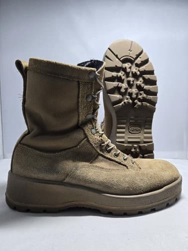 Altama Tan Suede Desert Combat Boots Men's 9.5 W Wide Military Tactical #G114g - Thumbnail 2