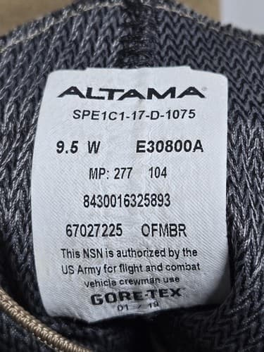 Altama Tan Suede Desert Combat Boots Men's 9.5 W Wide Military Tactical #G114g - Thumbnail 8