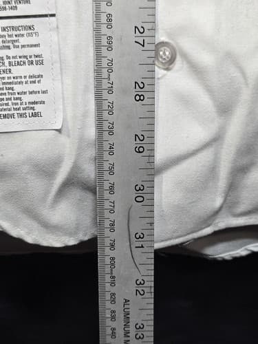 Defense Logistics Agency White Military Dress Shirt Men's Size 17 Collar Regular - Thumbnail 10