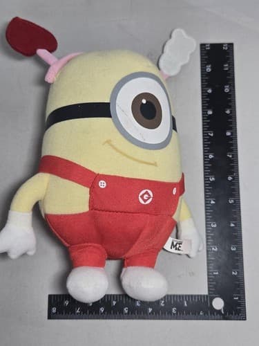 Despicable Me Minion Stuart Valentines Plush Toy Cupid Outfit Illumination #G91g - Thumbnail 4