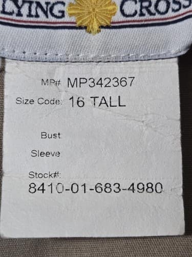 DSCP womens Khaki Short Sleeve Shirt Size: (16) NSN:8410-01-683-4980 #E72e - Thumbnail 3