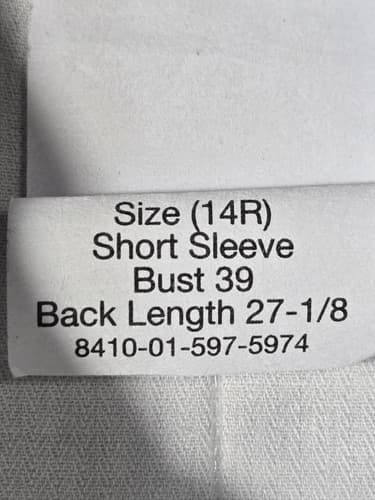 US Military Women's White Short Sleeve Dress Shirt Size 14 Regular #G93g - Thumbnail 6