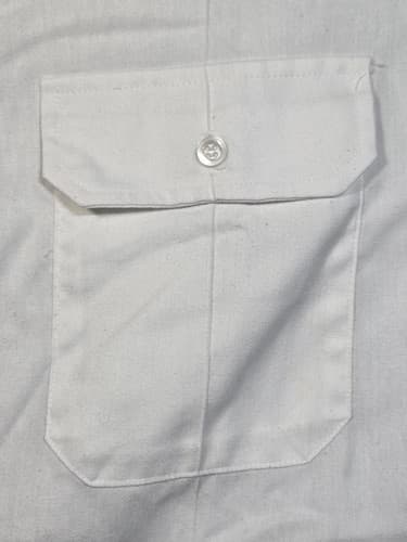 Defense Logistics Agency White Military Dress Shirt Men's Size 17 Collar Regular - Thumbnail 4