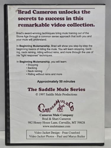Brad Cameron Saddle Mule Series DVD Lot Vol 4 5 6 Training - Thumbnail 11