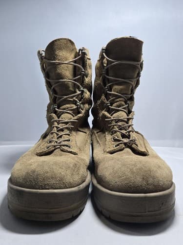 Altama Tan Suede Desert Combat Boots Men's 9.5 W Wide Military Tactical #G114g - Thumbnail 3