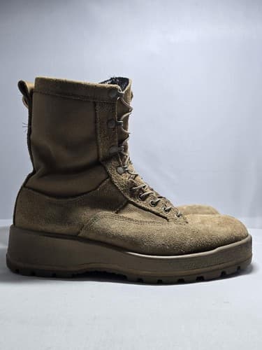 Altama Tan Suede Desert Combat Boots Men's 9.5 W Wide Military Tactical #G114g - Thumbnail 4