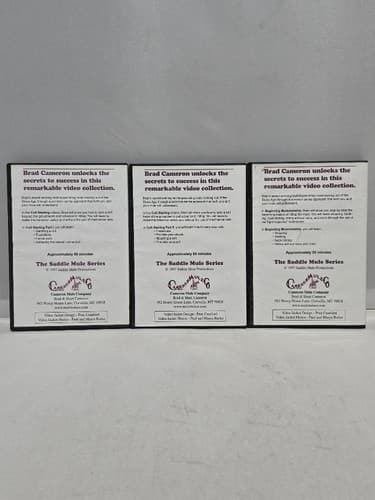 Brad Cameron Saddle Mule Series DVD Lot Vol 4 5 6 Training - Thumbnail 3