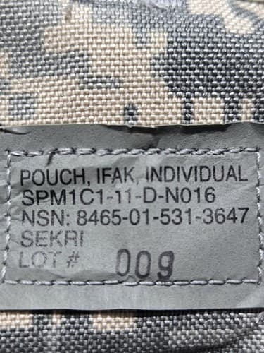 US Military IFAK Individual First Aid Kit Tactical Pouches Insert Lot #G109g - Thumbnail 5
