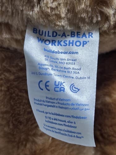 Build-A-Bear Workshop Classic Brown Plush Stuffed Animal Teddy Bear 16" #G88g - Thumbnail 4