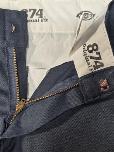 Dickies 874 Original Fit Work Pants Dark Navy Blue Men's Size 29x30 #G98g - Thumbnail 3