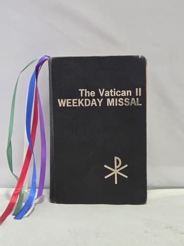Vintage The Vatican II Weekday Missal Catholic Liturgy Book Black Hardcover