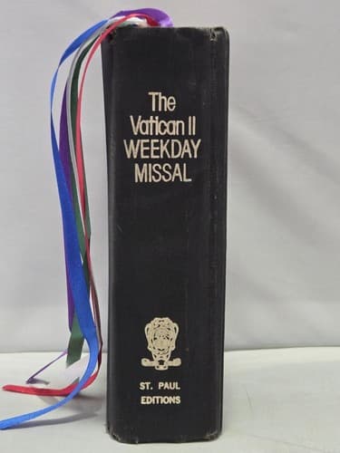 Vintage The Vatican II Weekday Missal Catholic Liturgy Book Black Hardcover - Thumbnail 2
