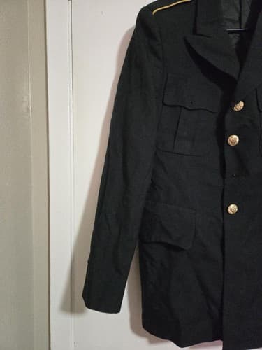 ASU Coat Service Jacket Dress Blue 450 Size: (36/RC) NSN:8405-01-552-2860 #E78e - Thumbnail 2