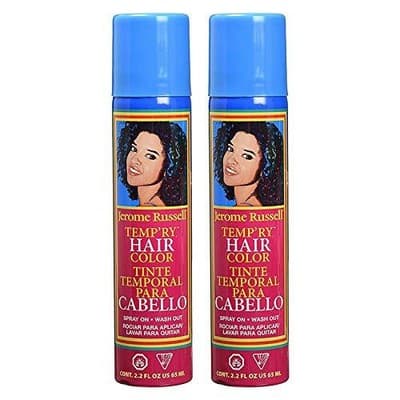Jerome Russell TEMP’RY Hair Color Spray – Orange – 2.2 oz Each – Twin Pack