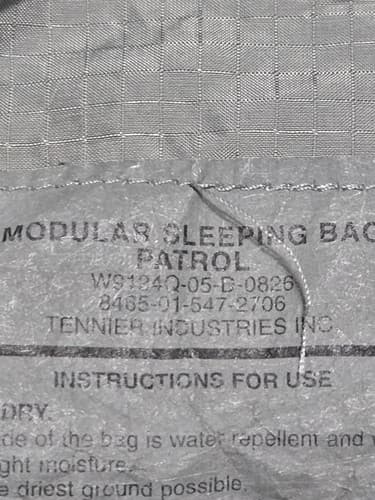 US Military Sleeping Bag w/ Intermediate Cold Weather Bag Patrol Sleep System - Thumbnail 4