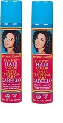TEMP’RY Hair Color Spray by Jerome Russell – Green – 2.2oz Each (Twin Pack)