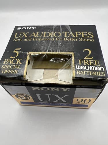 Lot of 5 Blank Cassette Tapes TDK SA90 & Sony UX 90 Type II Chrome Sealed - Thumbnail 8