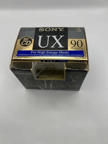 Lot of 5 Blank Cassette Tapes TDK SA90 & Sony UX 90 Type II Chrome Sealed - Thumbnail 7