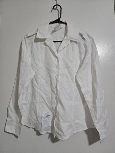 DSCP men’s US Shirt White Long Sleeve Size: (16/L) NSN:8510-01-597-8743 #E80e - Thumbnail 2