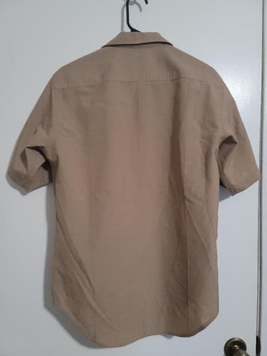 DSCP Marine Men's Poly/Wool Khaki Short Sleeve Shirt Size: (15 1/2) #75z - Thumbnail 2