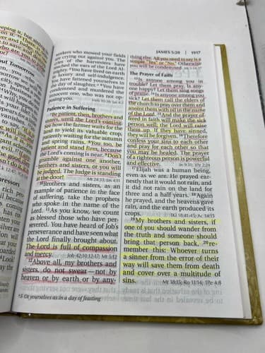 NIV Holy Bible Reference Giant Print Hardcover Red Letter Highlighted Study Copy - Thumbnail 12