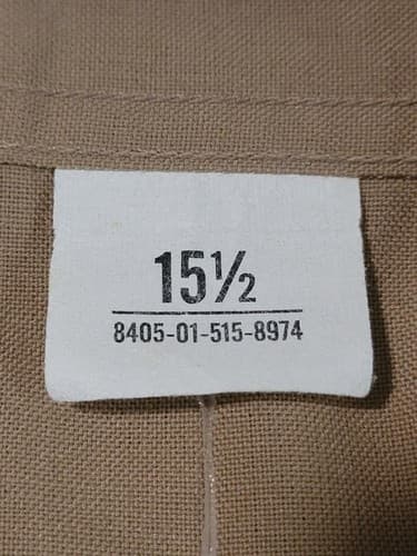 DSCP Marine Men's Poly/Wool Khaki Short Sleeve Shirt Size: (15 1/2) #75z - Thumbnail 3