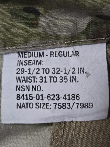 OCP Multicam Pants Medium/Regular NSN: 8415-01-623-4186 #D57d - Thumbnail 3