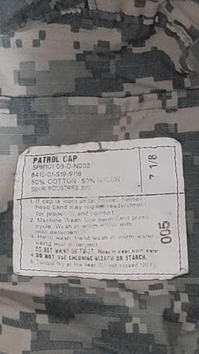 US Army Patrol Cap ACU Digital Camouflage Size: (7 1/8) #1p - Thumbnail 7