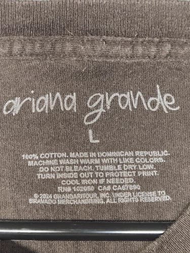 Ariana Grande "Yes, And?" Official Merch Graphic Brown T-Shirt Men's Size L S114 - Thumbnail 6