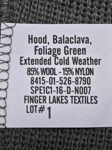 Genuine US Military Wool Balaclava Hood Cold Weather Tactical Face Mask #S45s - Thumbnail 5