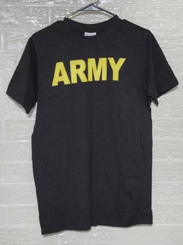 Lot of 2 US Army APFU PT Shirt Short Sleeve Medium Gray Black Athletic #I77i - Thumbnail 2