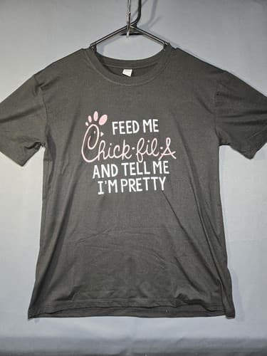 Feed Me Chick-Fil-A Funny Graphic T-Shirt Black Youth Size XL (13-14) #S121s - Thumbnail 2